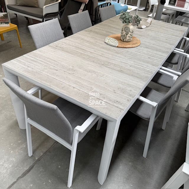 Bronte & New York Ceramic Dining Set - 9 Piece - Outdoor Dining Set - DYS Outdoor