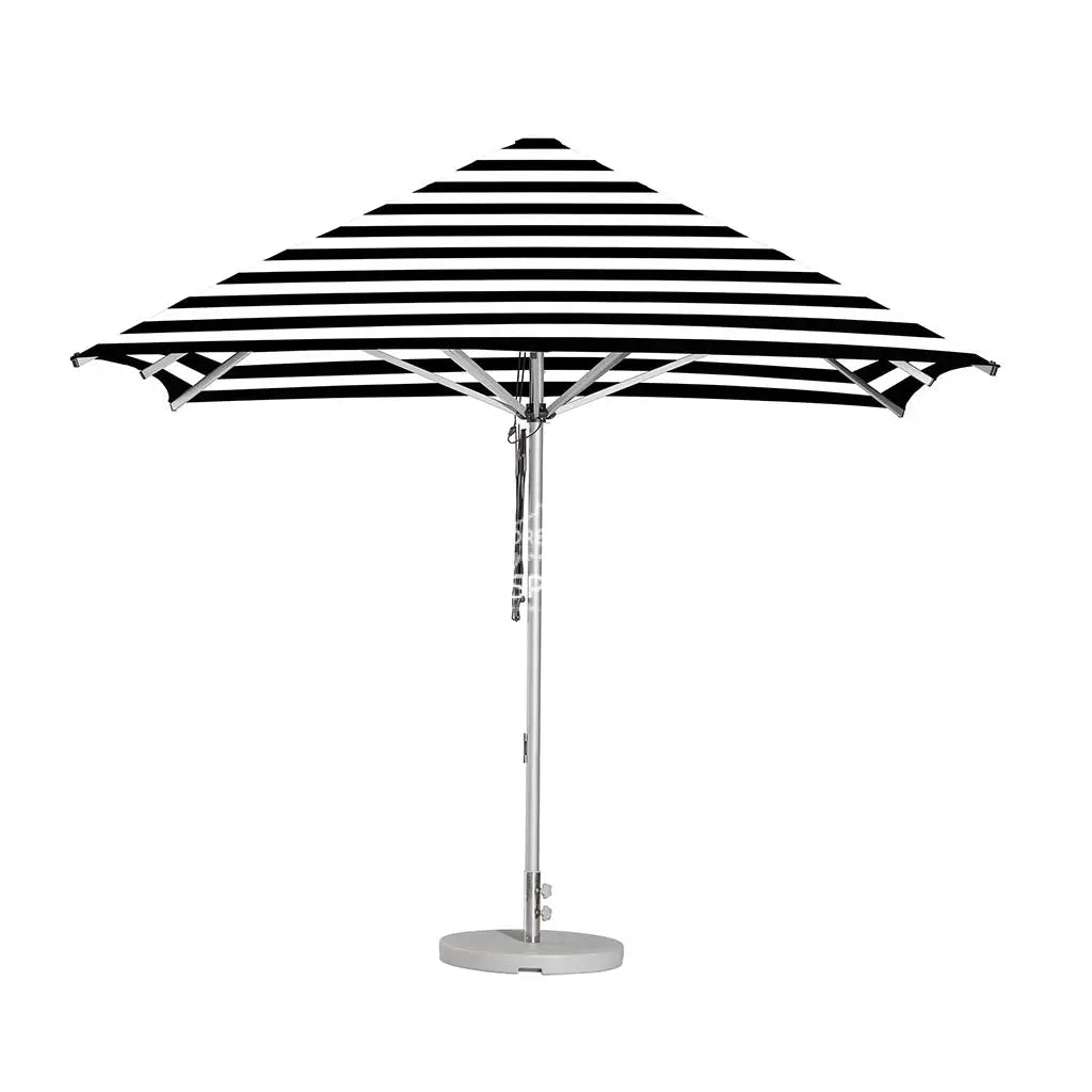 Cafe Series Custom Black Stripe Umbrella | Square - Outdoor Instant Shade
