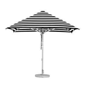 Cafe Series Custom Black Stripe Umbrella | Square - Outdoor Instant Shade