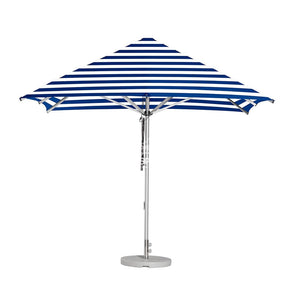 Cafe Series Custom Blue Stripe Umbrella | Square - Outdoor Instant Shade