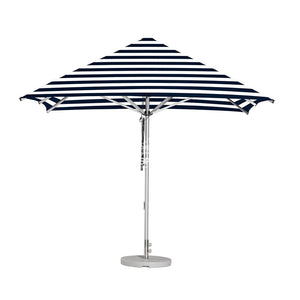 Cafe Series Custom Navy Stripe Umbrella | Square - Outdoor Instant Shade