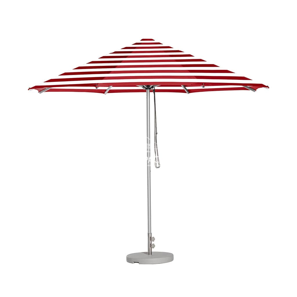 Cafe Series Custom Red Stripe Umbrella | Oct. - Outdoor Instant Shade