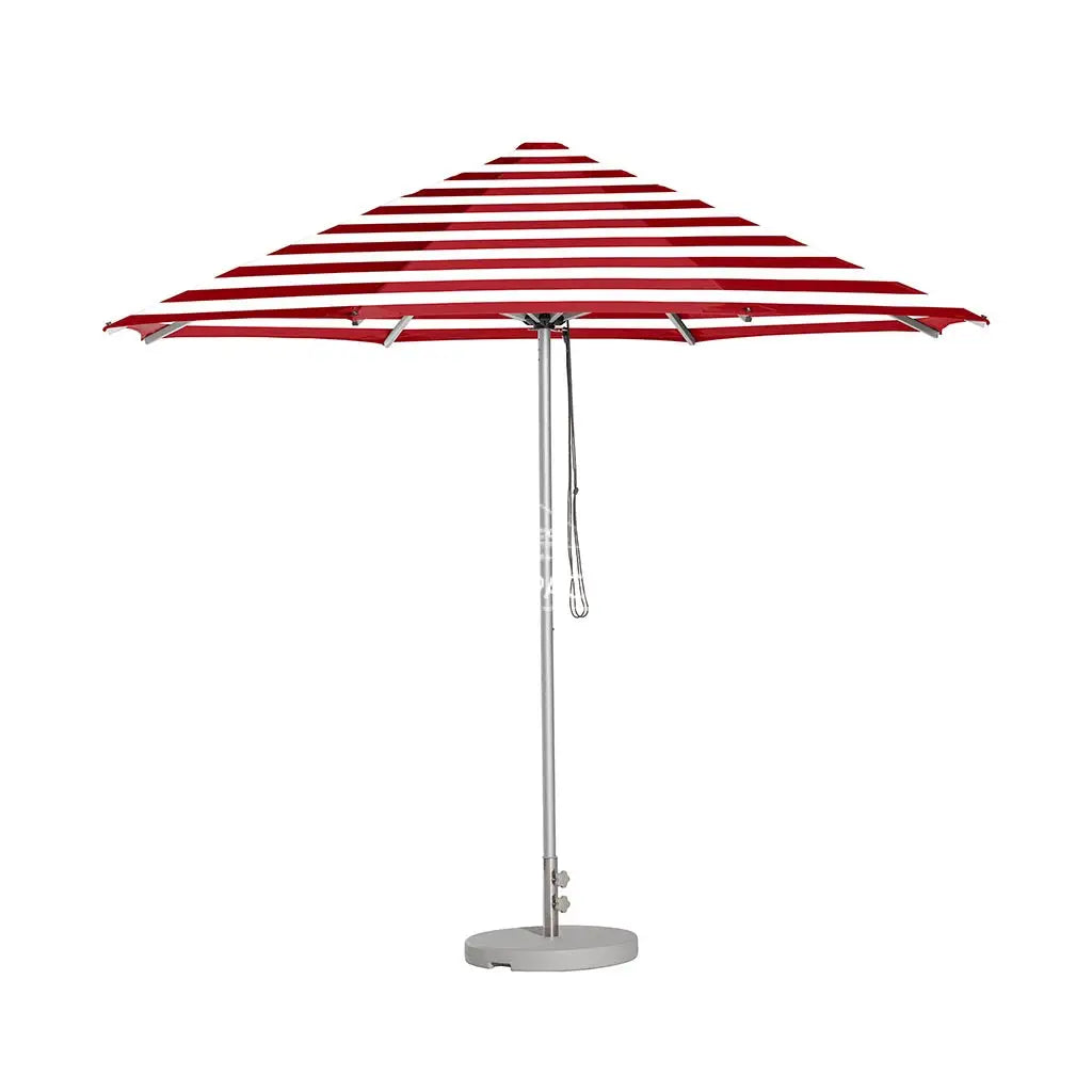 Cafe Series Custom Red Stripe Umbrella | Oct. - Outdoor Instant Shade