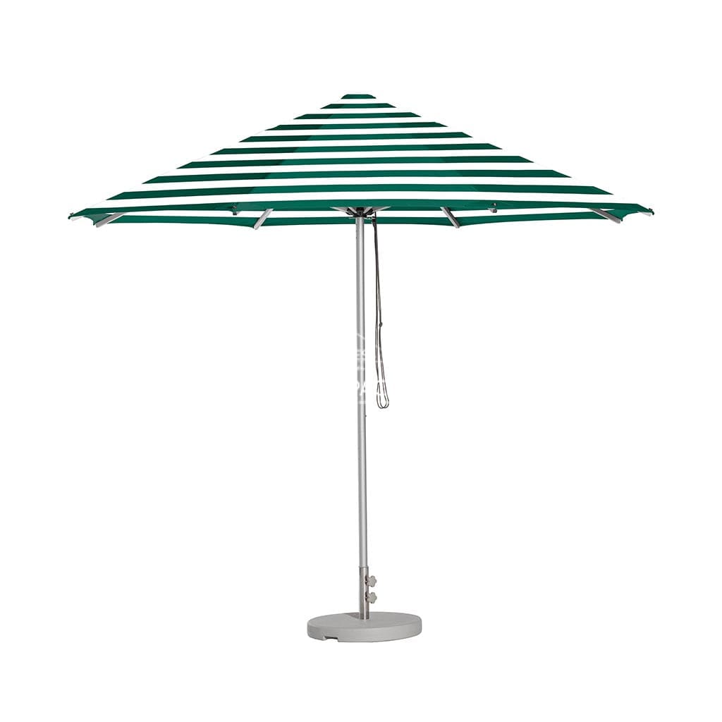 Cafe Series Custom Teal Stripe Umbrella | Oct. - Outdoor Instant Shade