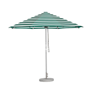 Cafe Series Custom Teal Stripe Umbrella | Oct. - Outdoor Instant Shade