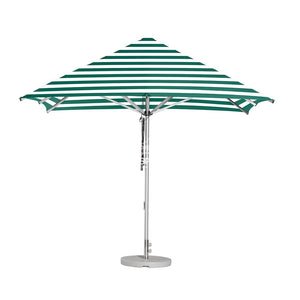 Cafe Series Custom Teal Stripe Umbrella | Square - Outdoor Instant Shade