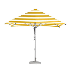 Cafe Series Custom Yellow Stripe Umbrella | Square - Outdoor Instant Shade