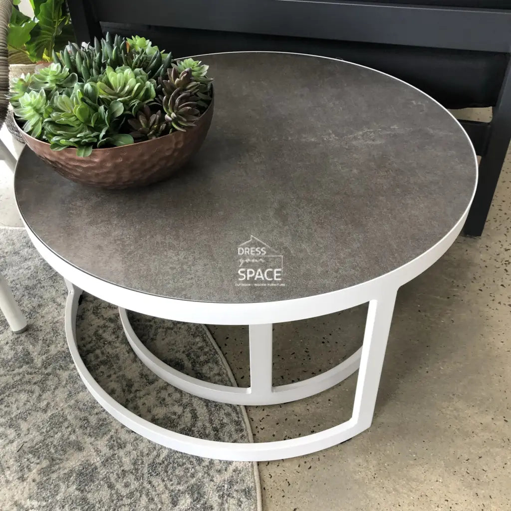 Cairo Set of 2 Coffee Table - White - Outdoor Coffee Table - DYS Outdoor