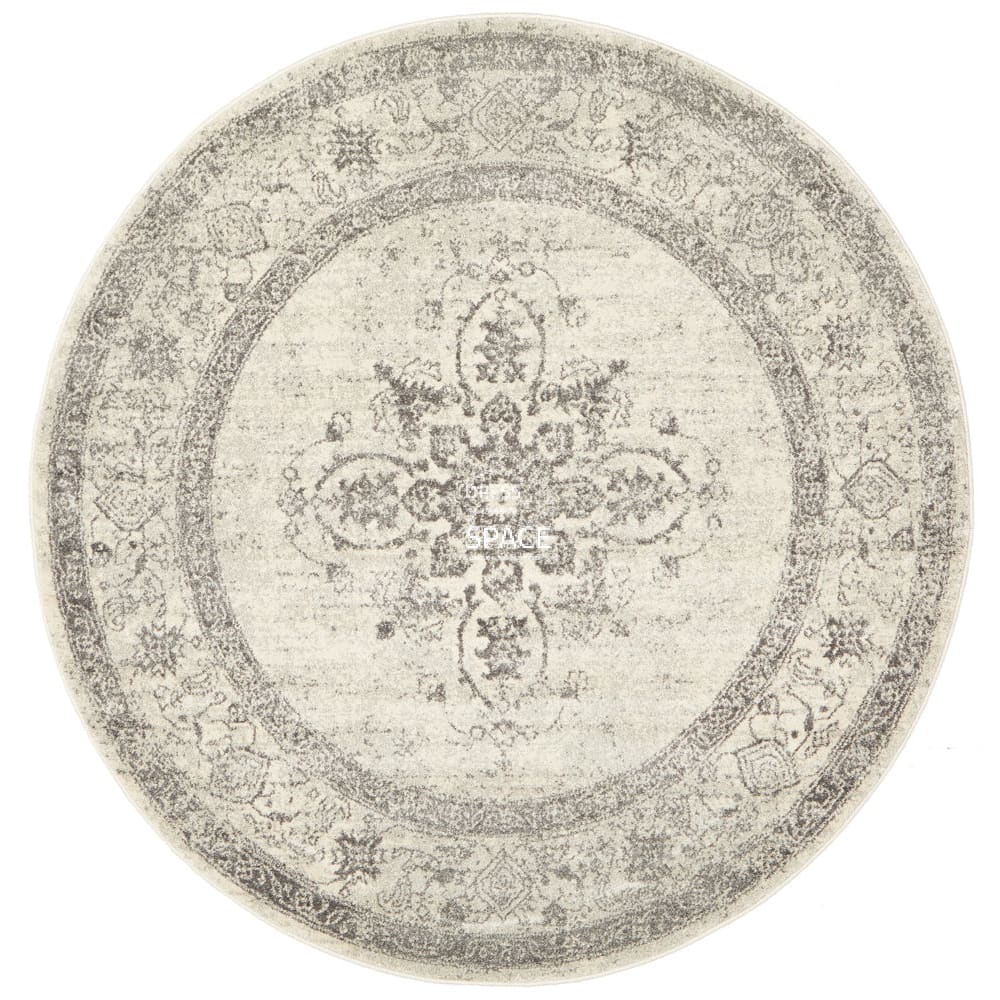 Century 977 Silver Round Rug - Indoor Round Rug - Rug Culture