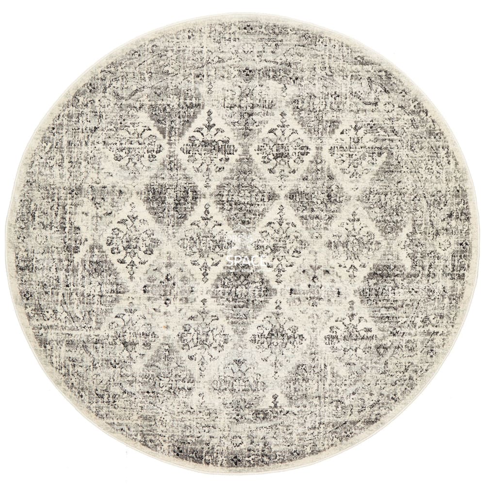 Century 999 Grey Round Rug - Indoor Round Rug - Rug Culture