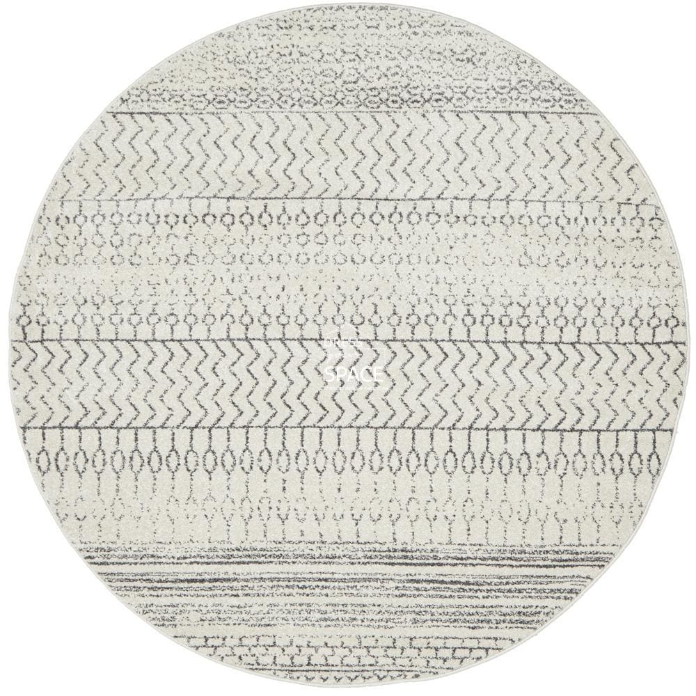Chrome Harper Silver Round Rug - Indoor Round Rug - Rug Culture