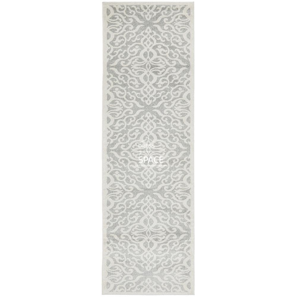 Chrome Lydia Silver Runner Rug - Indoor Hallway Runner - Rug Culture