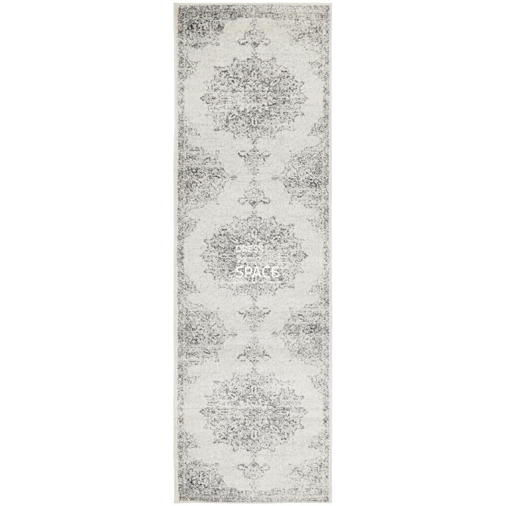 Chrome Rita Silver Runner Rug - Indoor Hallway Runner - Rug Culture