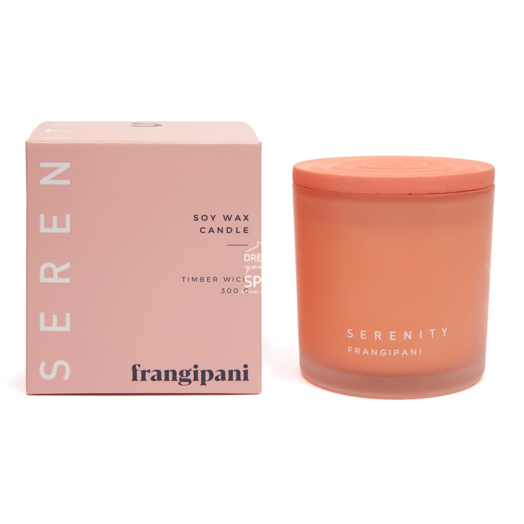 Coloured Frost Candle - Frangipani - Candle - Serenity Candles