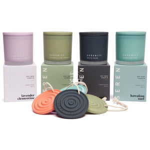 Coloured Frost Candle - White Musk - Candle - Serenity Candles