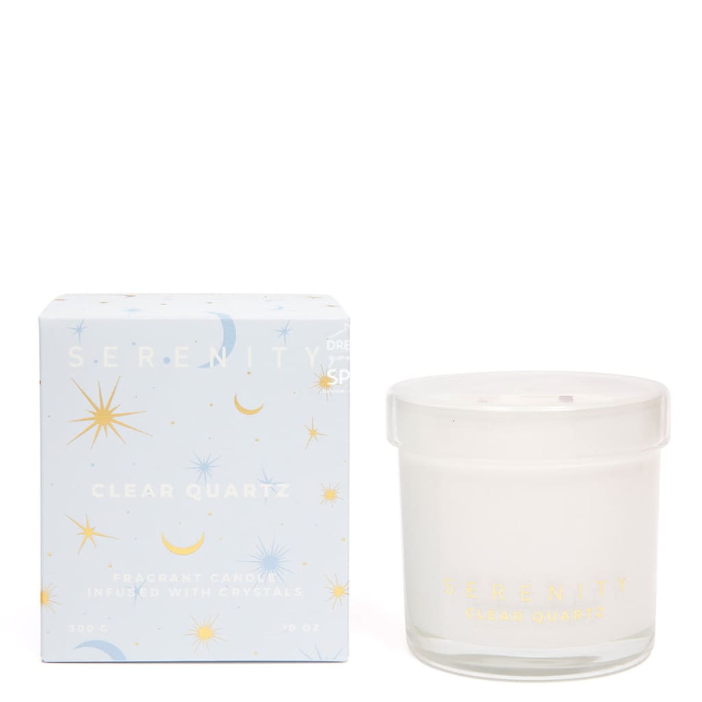 Crystal Candle - Healing - Clear Quartz Crystal - Candle - Serenity Candles