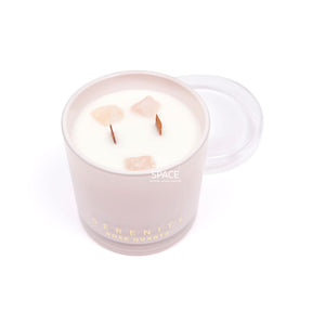 Crystal Candle - LOVE - ROSE QUARTZ - Candle - Serenity Candles