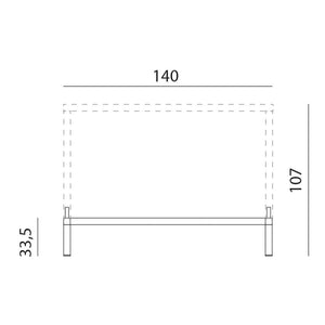 Cube Bar Table 140 x 80 - Bianco - Outdoor Table - Nardi
