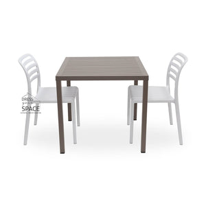 Cube - Costa Armless Chair 3P Set - Outdoor Dining Set - Nardi