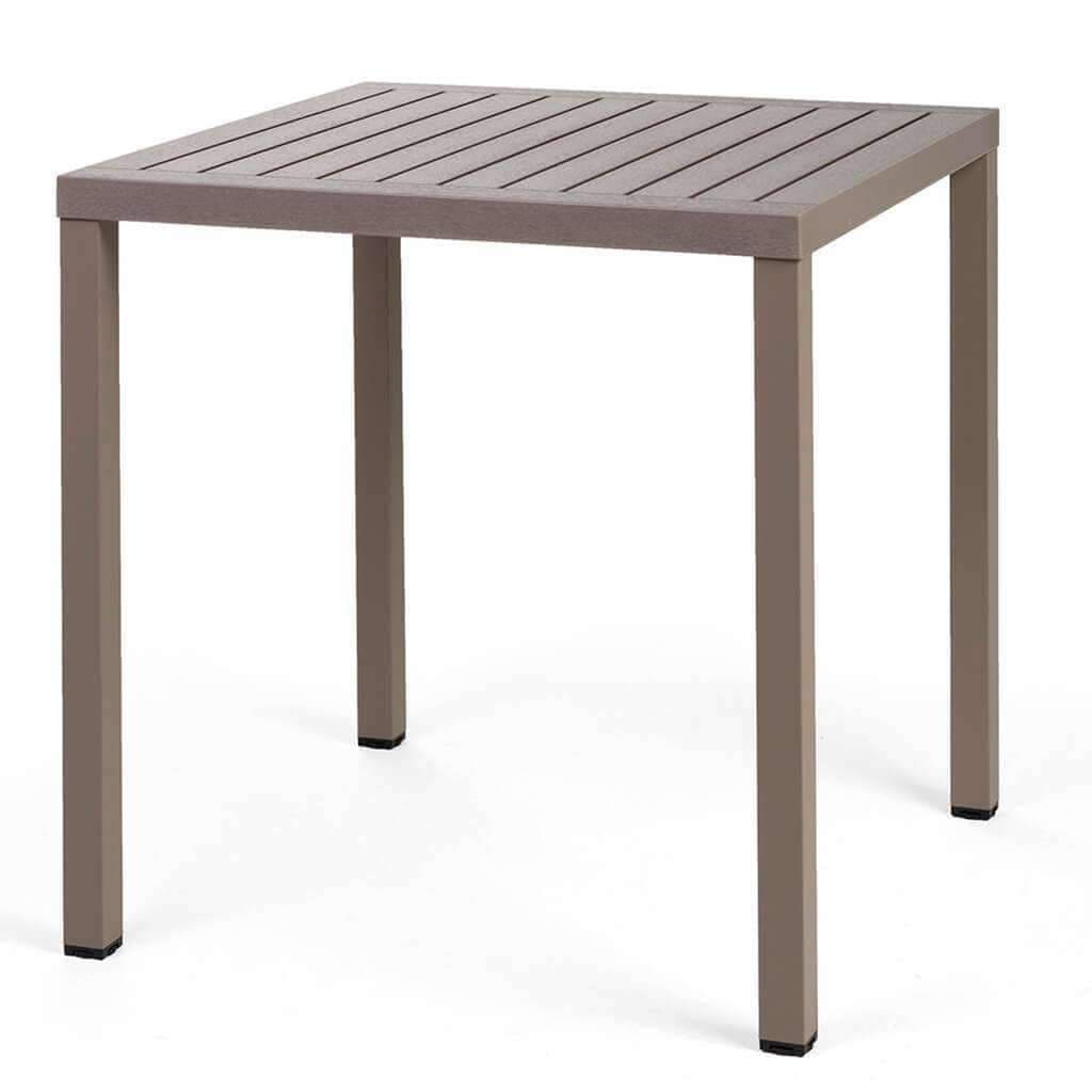 Cube Table - Taupe - Outdoor Cafe Table - Nardi