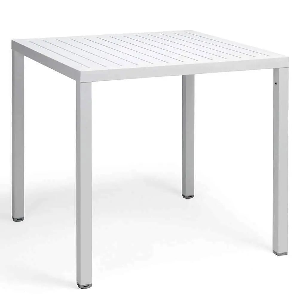 Cube Table - White - Outdoor Cafe Table - Nardi