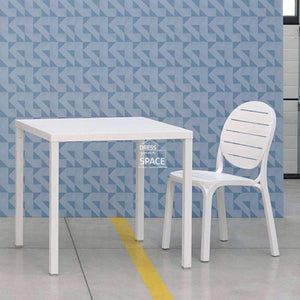Cube Table - White - Outdoor Cafe Table - Nardi