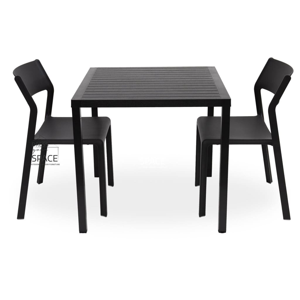 Cube - Trill Armless Chair 3P Set - Outdoor Dining Set - Nardi