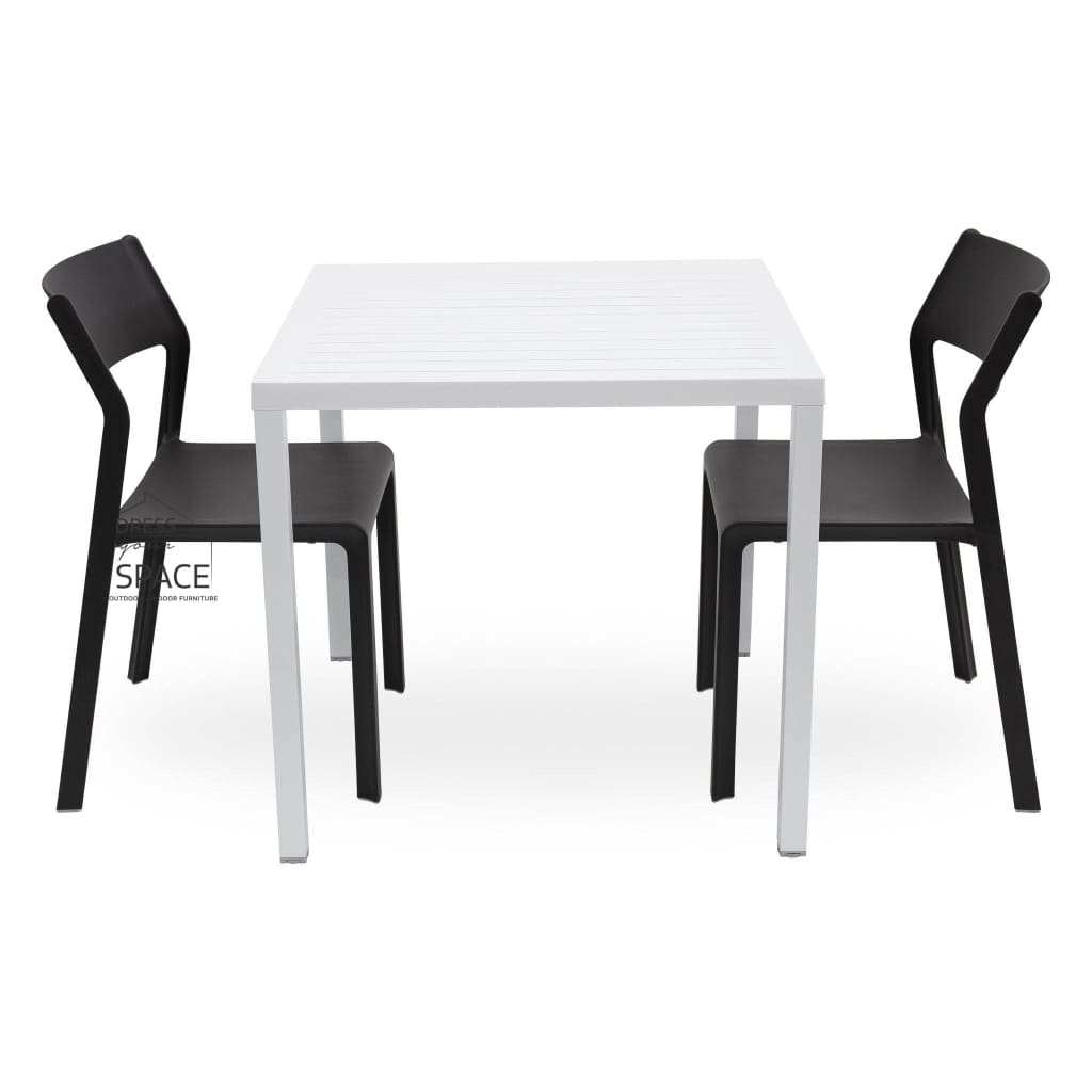 Cube - Trill Armless Chair 3P Set - Outdoor Dining Set - Nardi