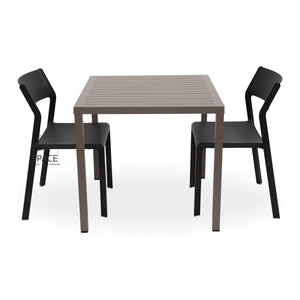 Cube - Trill Armless Chair 3P Set - Outdoor Dining Set - Nardi