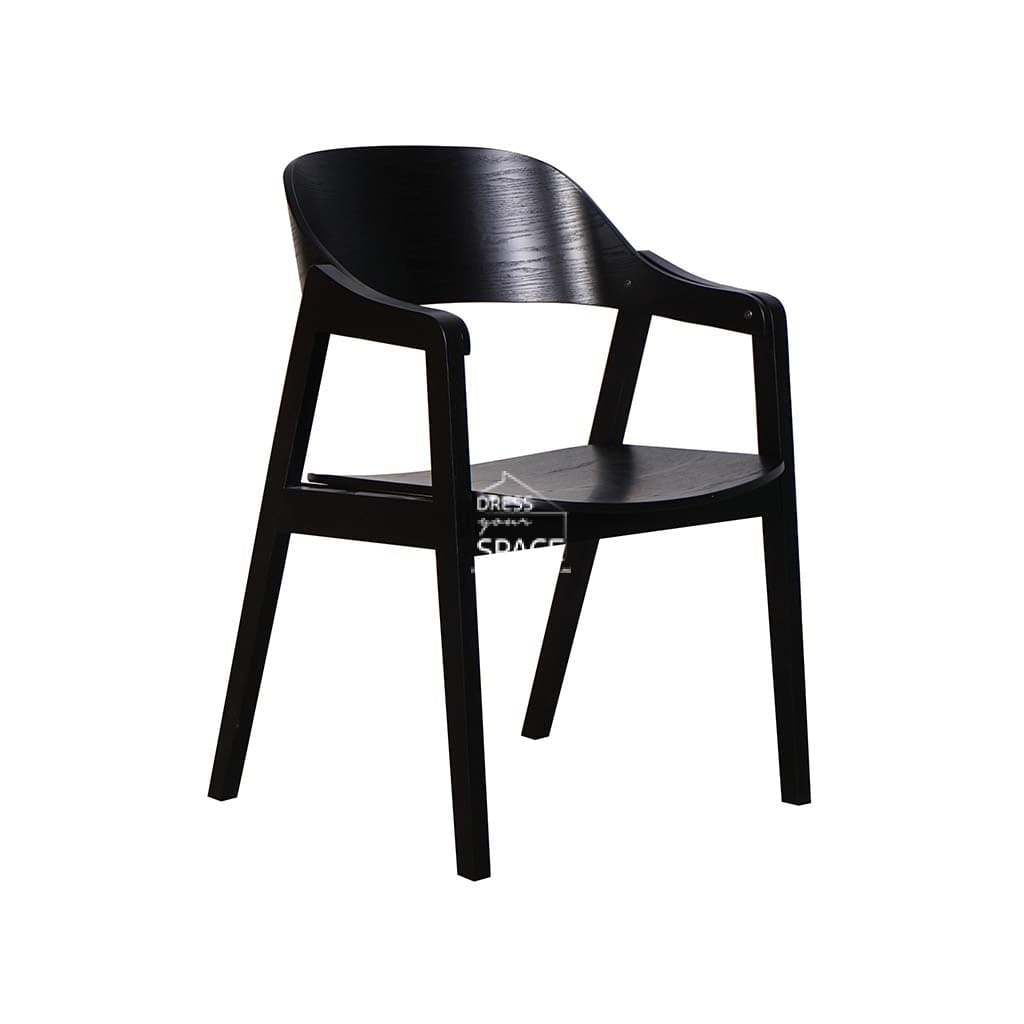 Dakota Dining Chair - Black Veneer Frame and Seat - Indoor Dining Chair - DYS Indoor