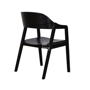 Dakota Dining Chair - Black Veneer Frame and Seat - Indoor Dining Chair - DYS Indoor