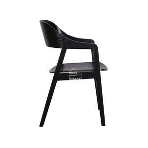 Dakota Dining Chair - Black Veneer Frame and Seat - Indoor Dining Chair - DYS Indoor