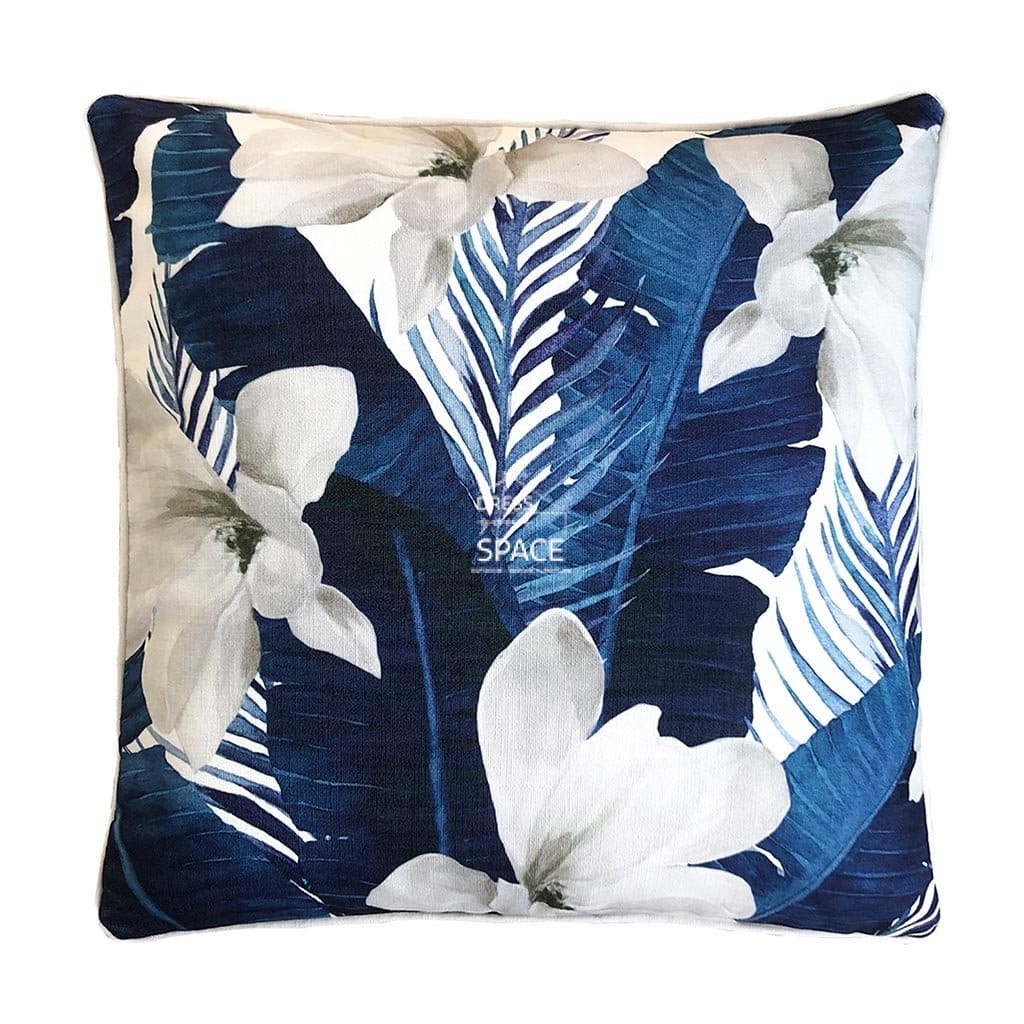 Daydream Magnolia Cushion - Navy - Outdoor Cushion - Zaab