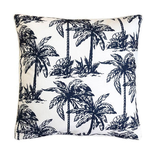 Daydream Palm Cushion - Navy - Outdoor Cushion - Zaab