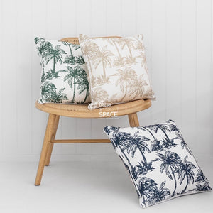Daydream Palm Cushion - Navy - Outdoor Cushion - Zaab