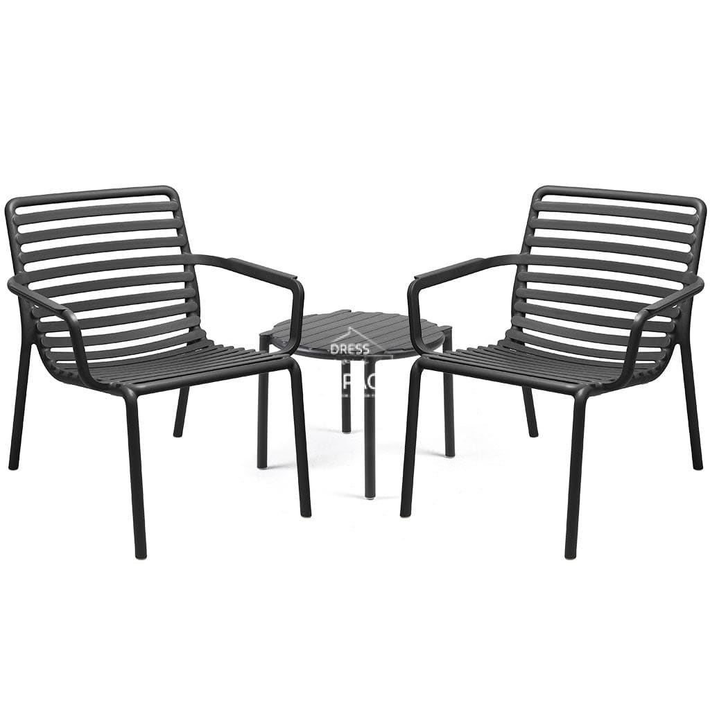 Doga 3 Piece Set - Anthracite - Outdoor Dining Set - Nardi