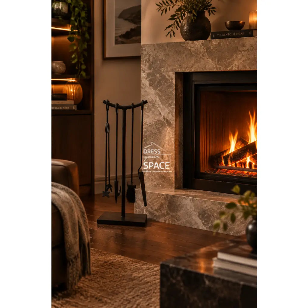 Duncan 4P + Stand - Fireplace Tool Set - Fireplace Tool Set - DYS Fireplace Accessories