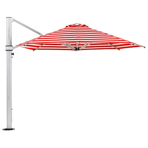Eclipse Cantilever - Red Stripe - Cantilever Side Post Umbrella - Instant Shade