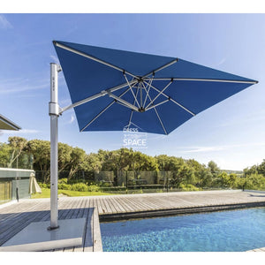 Eclipse Cantilever SQ. - Smoked Tweed - Cantilever Side Post Umbrella - Instant Shade