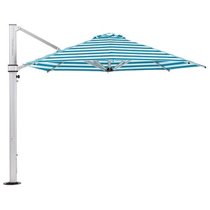 Eclipse Cantilever - Turquoise Stripe - Cantilever Side Post Umbrella - Instant Shade