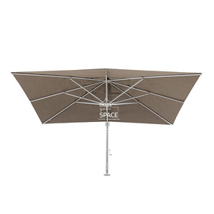 Eclipse V4 - 3m SQ. Smoked Tweed Cantilever Umbrella - Cantilever Side Post Umbrella - Instant Shade