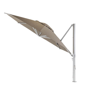 Eclipse V4 - 3m SQ. Smoked Tweed Cantilever Umbrella - Cantilever Side Post Umbrella - Instant Shade