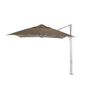 Eclipse V4 - 3m SQ. Smoked Tweed Cantilever Umbrella - Cantilever Side Post Umbrella - Instant Shade