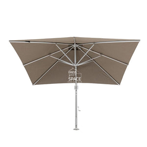 Eclipse V4 - 3m SQ. Smoked Tweed Cantilever Umbrella - Cantilever Side Post Umbrella - Instant Shade