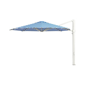 Eclipse V4 Blue Stripe Custom Cantilever Umbrella - 4 sizes - Cantilever Side Post Umbrella - Instant Shade