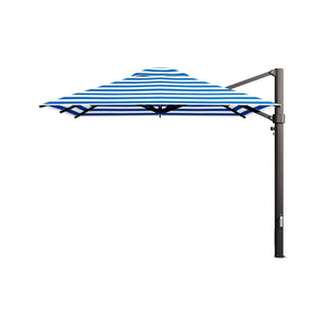 Eclipse V4 Blue Stripe Custom Cantilever Umbrella - 4 sizes - Cantilever Side Post Umbrella - Instant Shade