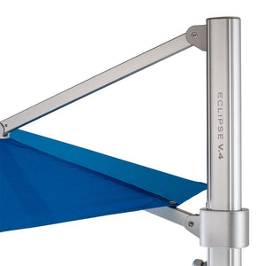 Eclipse V4 Blue Stripe Custom Cantilever Umbrella - 4 sizes - Cantilever Side Post Umbrella - Instant Shade