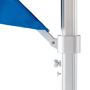 Eclipse V4 Blue Stripe Custom Cantilever Umbrella - 4 sizes - Cantilever Side Post Umbrella - Instant Shade