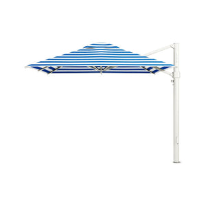 Eclipse V4 Blue Stripe Custom Cantilever Umbrella - 4 sizes - Cantilever Side Post Umbrella - Instant Shade