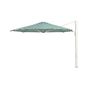 Eclipse V4 Teal Stripe Custom Cantilever Umbrella - 4 sizes - Cantilever Side Post Umbrella - Instant Shade